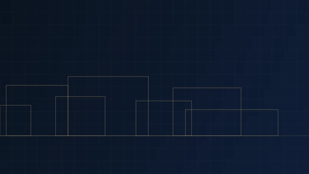 Abstract navy and gold skyline motif representing cross-border capital reshaping Delhi-NCR commercial real estate