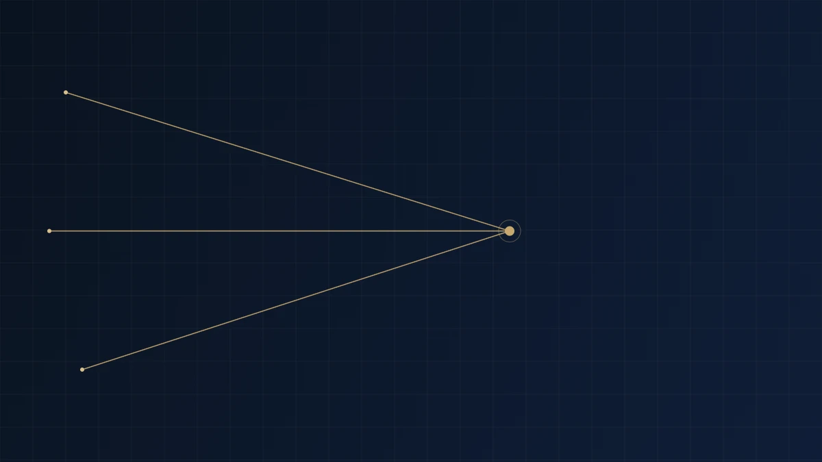Abstract navy and gold corridor diagram showing global capital converging on Indian private markets