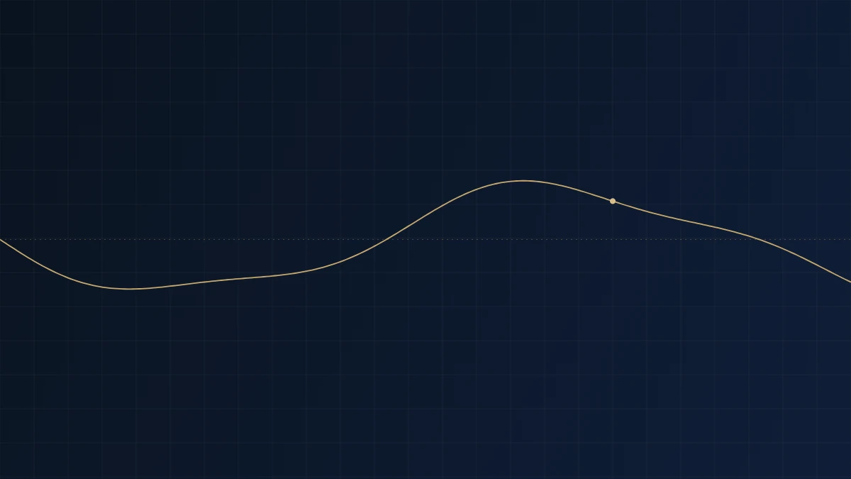 Abstract navy and gold rate curve representing the RBI's policy pause and its effect on private capital markets