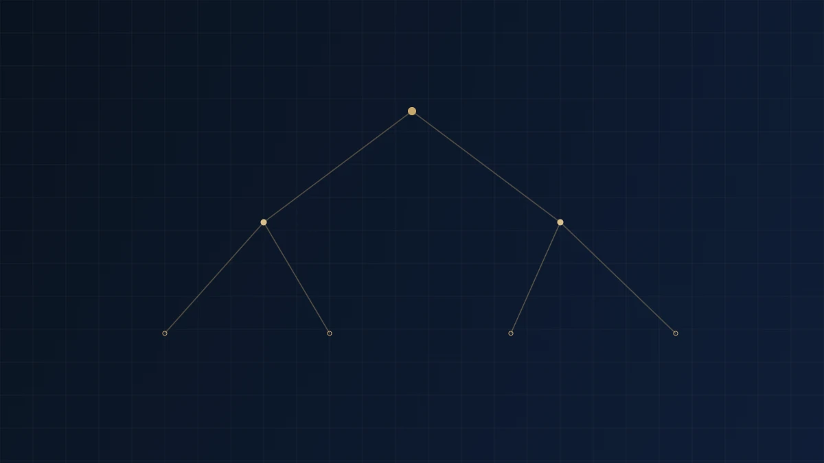 Abstract navy and gold branching lineage diagram representing succession planning across generations
